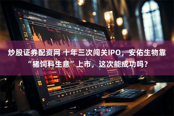 炒股证券配资网 十年三次闯关IPO，安佑生物靠“猪饲料生意”上市，这次能成功吗？